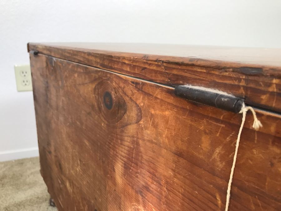 Primitive Antique Pine Chest Of Drawers - Originally Chest With Hinged Top 31.5'W X 17'D X 21'H [Photo 20]
