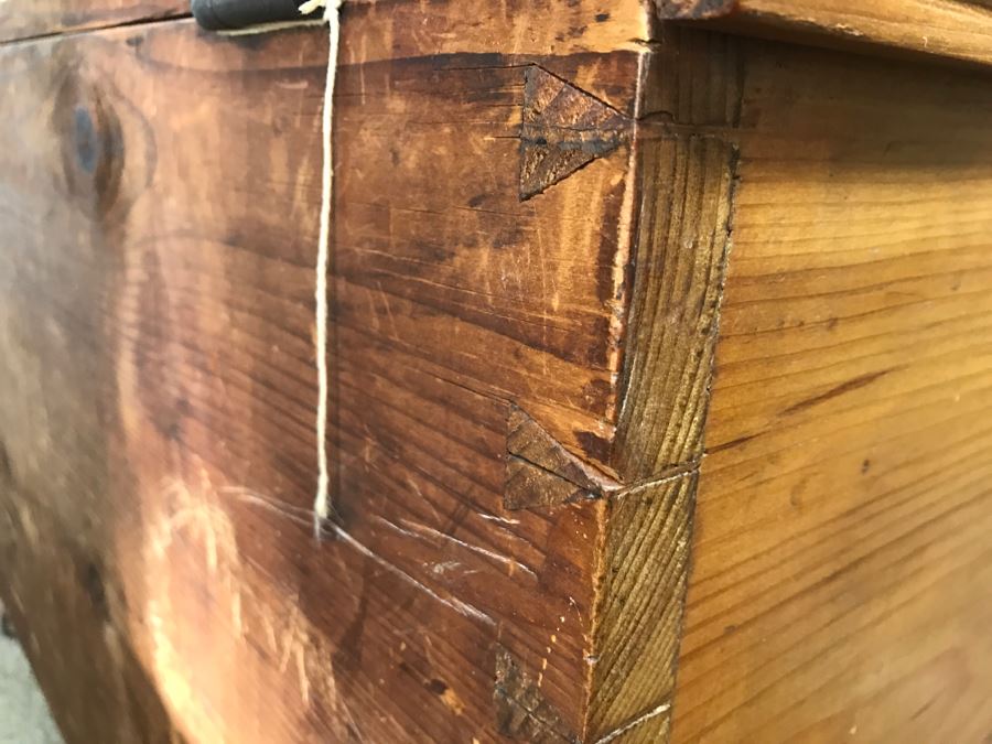 Primitive Antique Pine Chest Of Drawers - Originally Chest With Hinged Top 31.5'W X 17'D X 21'H [Photo 21]