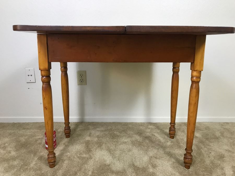 Primitive Antique Gaming Table - Click To See All Photos 32.5'W X 15.5'D X 29'H [Photo 35]