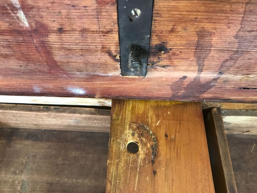 Primitive Antique Gaming Table - Click To See All Photos 32.5'W X 15.5'D X 29'H [Photo 20]