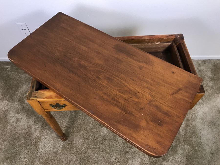 Primitive Antique Gaming Table - Click To See All Photos 32.5'W X 15.5'D X 29'H [Photo 21]