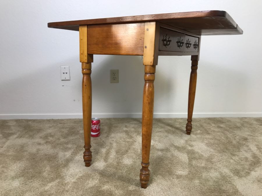Primitive Antique Gaming Table - Click To See All Photos 32.5'W X 15.5'D X 29'H [Photo 25]