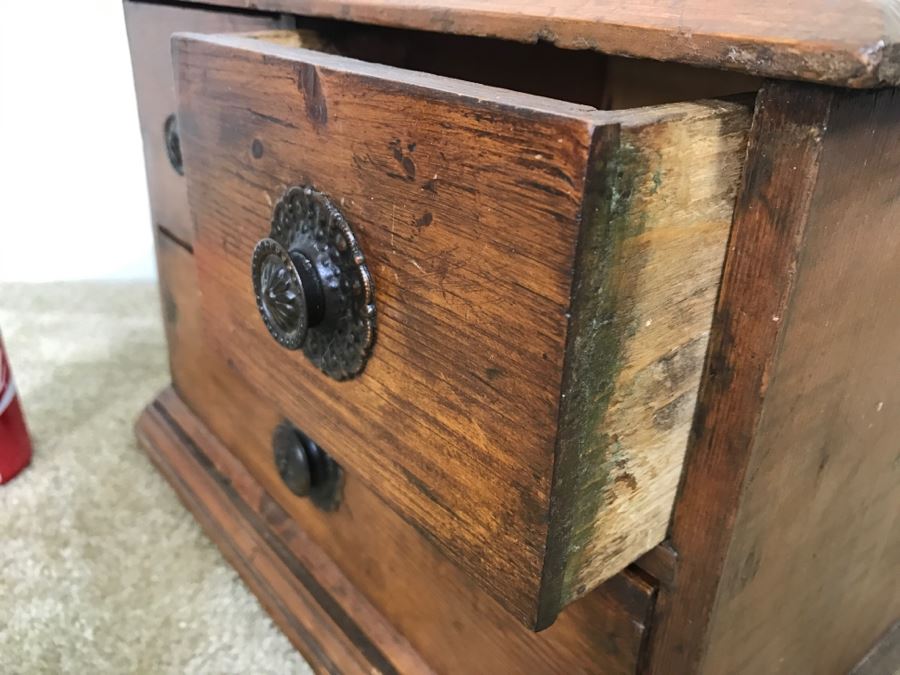 Old Wooden 3-Drawer Box 14.5'W X 8'D X 10.5'H [Photo 13]