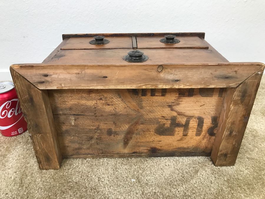 Old Wooden 3-Drawer Box 14.5'W X 8'D X 10.5'H [Photo 14]