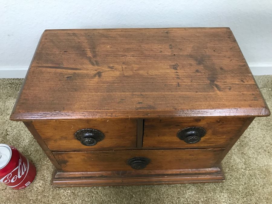 Old Wooden 3-Drawer Box 14.5'W X 8'D X 10.5'H [Photo 5]