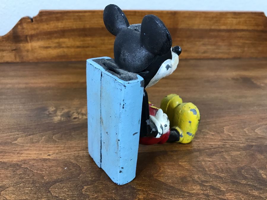 Vintage Cast Iron Hand Painted Walt Disney Mickey Mouse Bank [Photo 16]