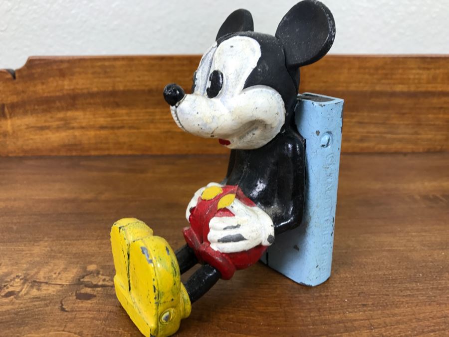 Vintage Cast Iron Hand Painted Walt Disney Mickey Mouse Bank [Photo 6]