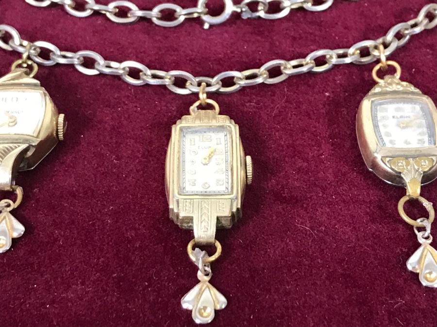 Nicely Framed Collection Of Vintage Mainly Gold Filled Ladies Watches [Photo 14]