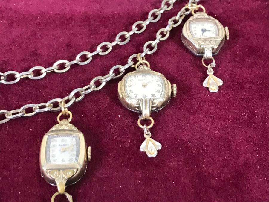 Nicely Framed Collection Of Vintage Mainly Gold Filled Ladies Watches [Photo 15]