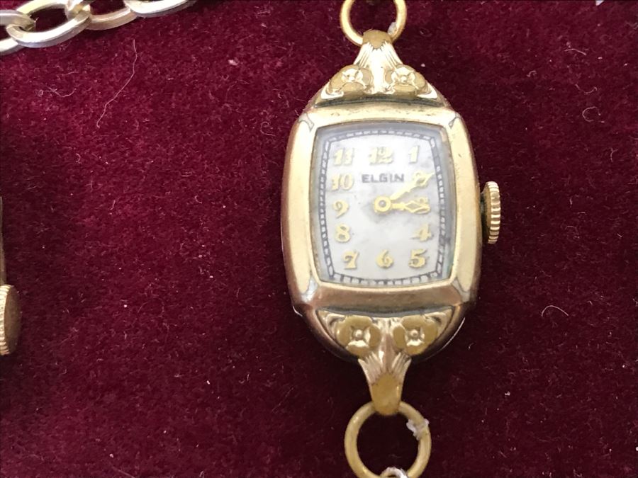 Nicely Framed Collection Of Vintage Mainly Gold Filled Ladies Watches [Photo 5]