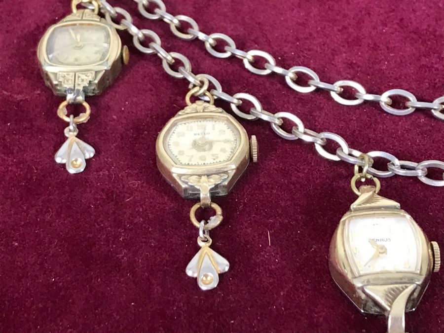 Nicely Framed Collection Of Vintage Mainly Gold Filled Ladies Watches [Photo 13]