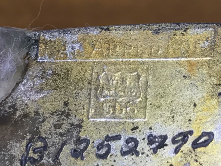 Old Metal Relief Clock Case By W. B. Mfg Co 556 With Porcelain Face Waterbury Clock Co Clock Face - Not Working [Photo 20]