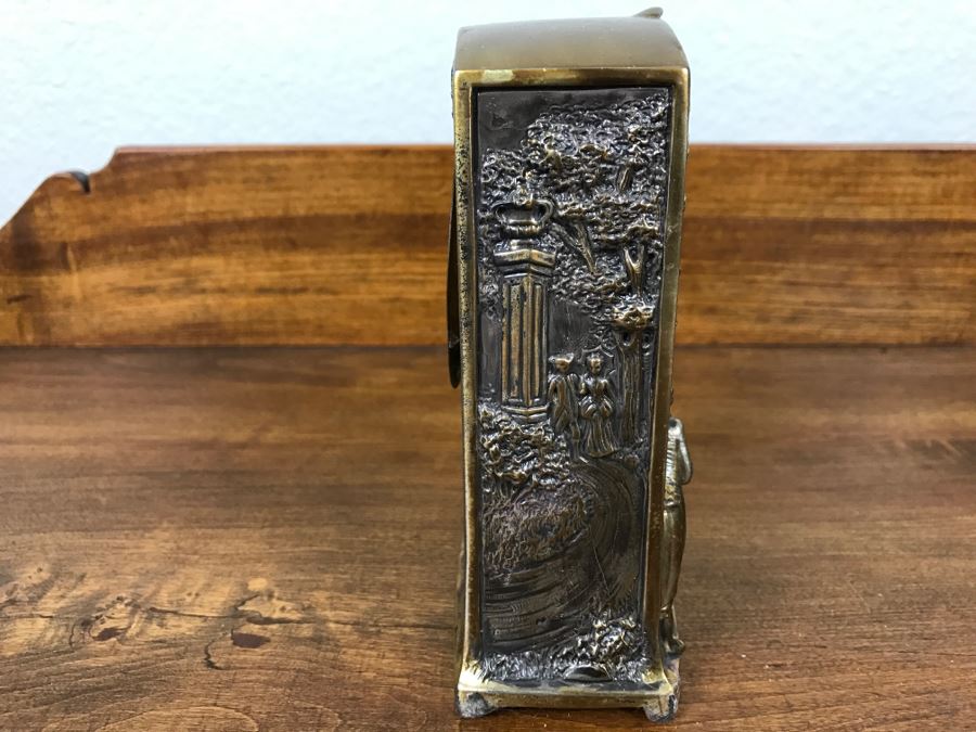 Old Metal Relief Clock Case By W. B. Mfg Co 556 With Porcelain Face ...