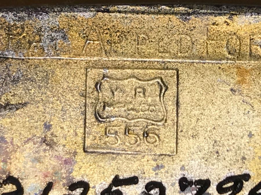 Old Metal Relief Clock Case By W. B. Mfg Co 556 With Porcelain Face Waterbury Clock Co Clock Face - Not Working [Photo 22]