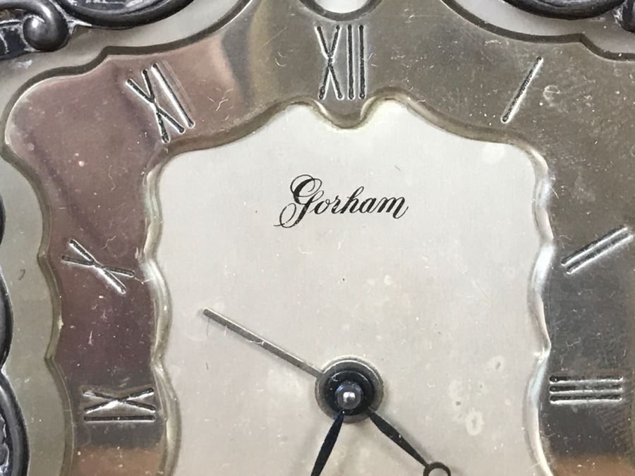 Vintage Gorham Silver CYMA Watch Co Swiss Alarm Clock [Photo 5]