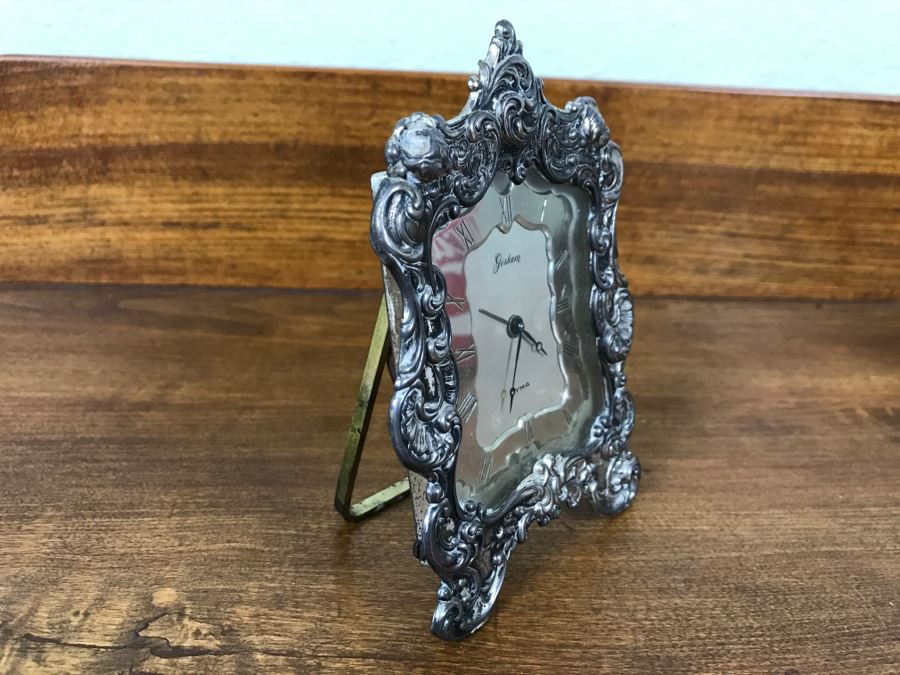 Vintage Gorham Silver CYMA Watch Co Swiss Alarm Clock [Photo 7]