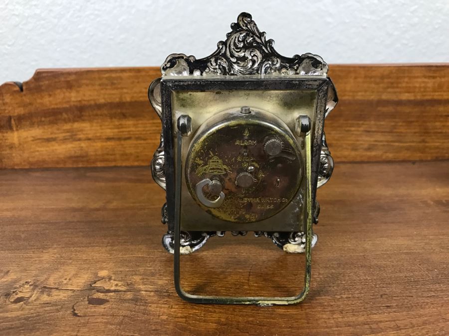 Vintage Gorham Silver CYMA Watch Co Swiss Alarm Clock [Photo 10]