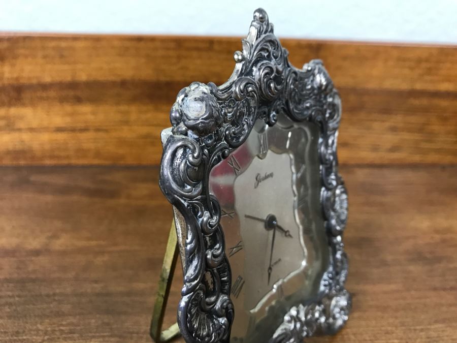 Vintage Gorham Silver CYMA Watch Co Swiss Alarm Clock [Photo 8]