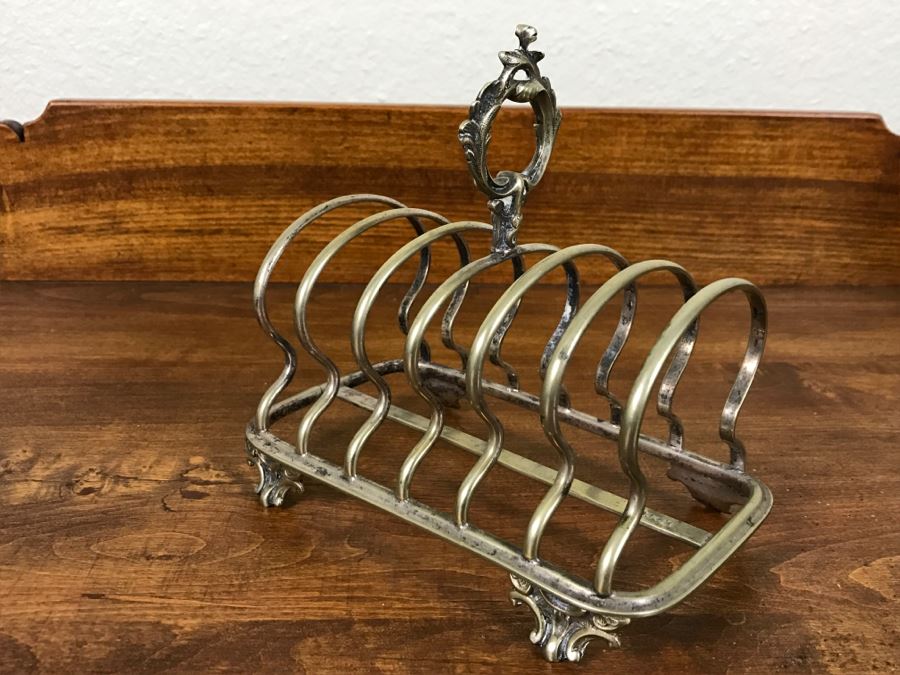 Antique Silver Footed Toast Rack 316g [Photo 2]