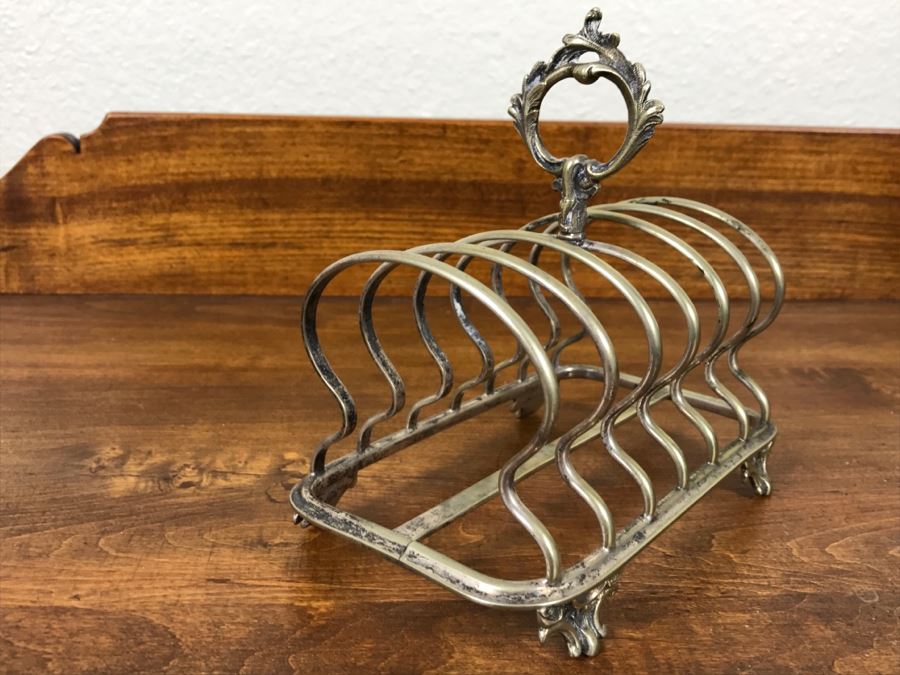 Antique Silver Footed Toast Rack 316g [Photo 6]