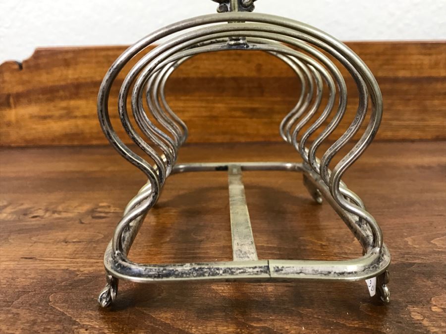 Antique Silver Footed Toast Rack 316g [Photo 8]