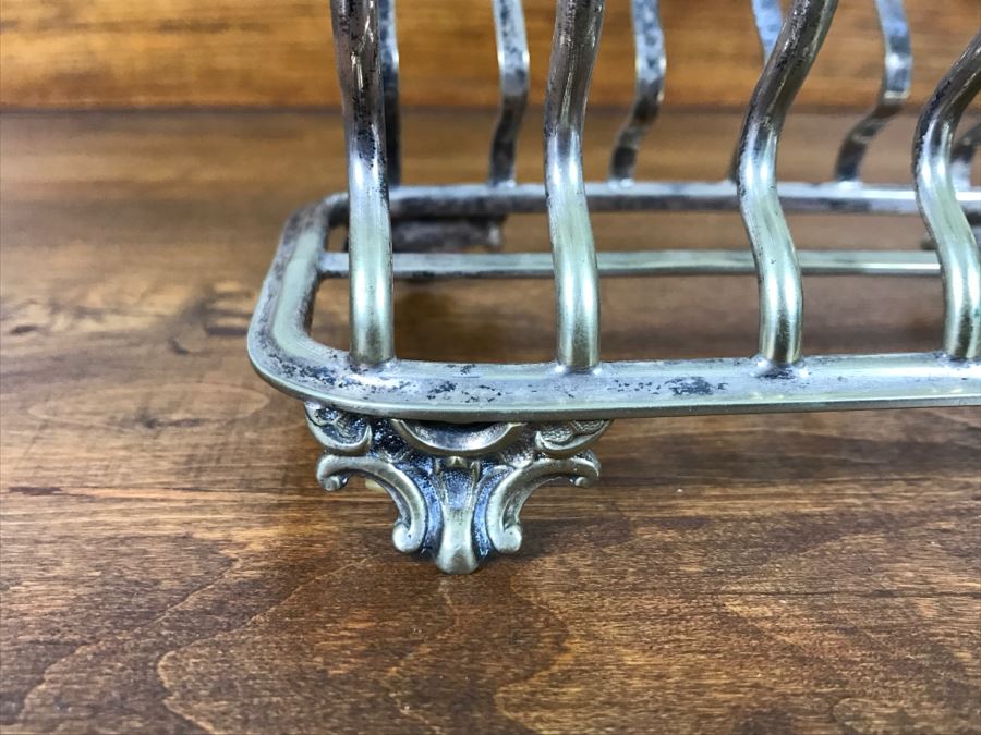 Antique Silver Footed Toast Rack 316g [Photo 5]