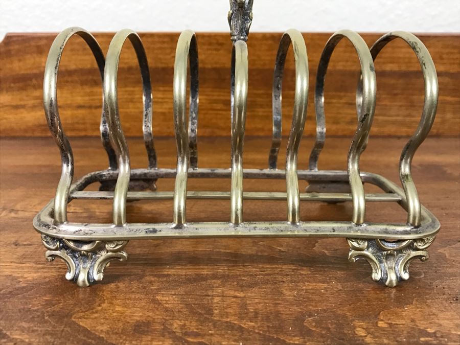 Antique Silver Footed Toast Rack 316g [Photo 4]