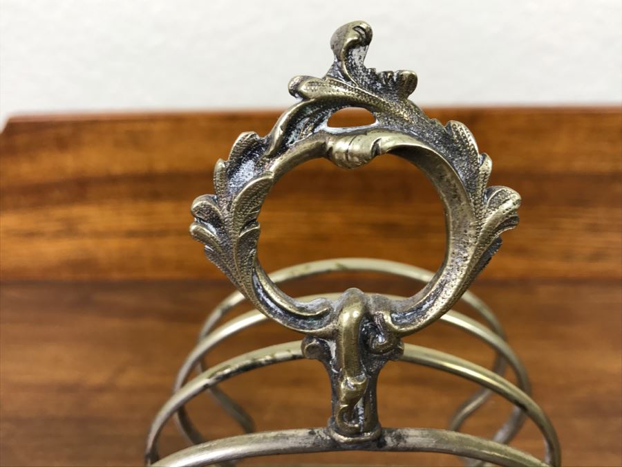 Antique Silver Footed Toast Rack 316g [Photo 9]