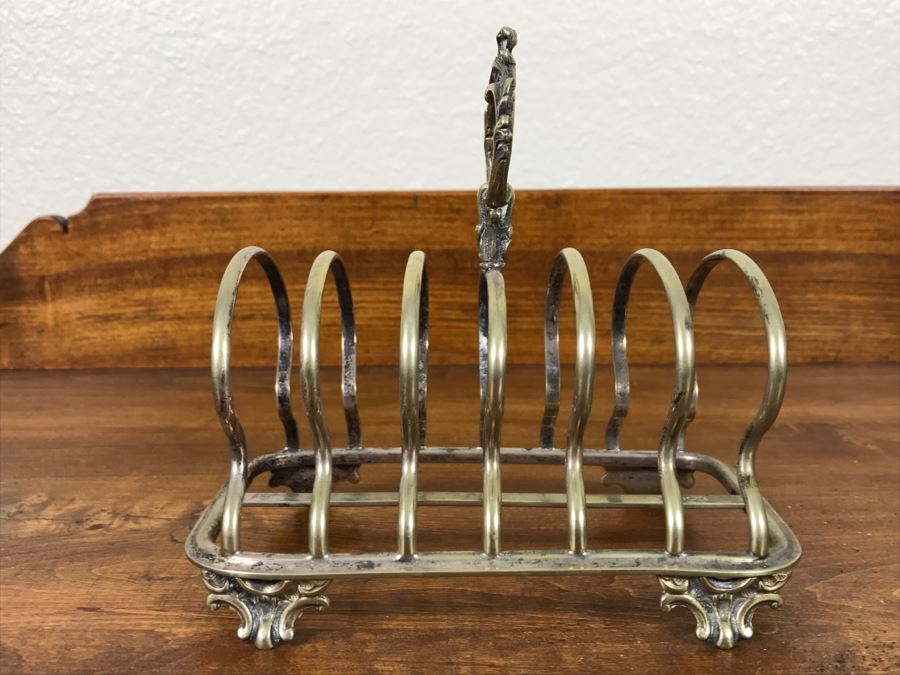 Antique Silver Footed Toast Rack 316g [Photo 3]