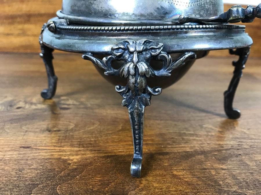 Ornate Silver On Copper Footed Round Bowl With Chased Design And Hinged Cover Polish Warsaw Stamped B. Henneberg Warszawa 2500 [Photo 10]