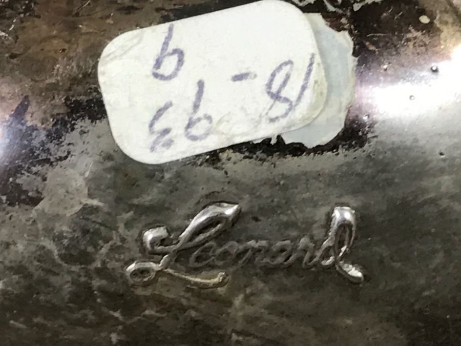 Vintage Candle Holder With Snuffer Marked Leonard [Photo 11]