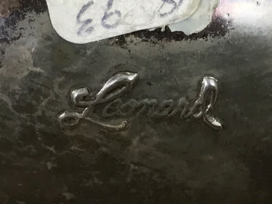 Vintage Candle Holder With Snuffer Marked Leonard [Photo 10]