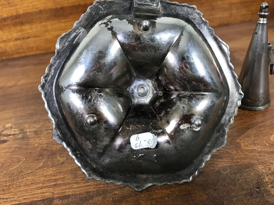 Vintage Candle Holder With Snuffer Marked Leonard [Photo 9]