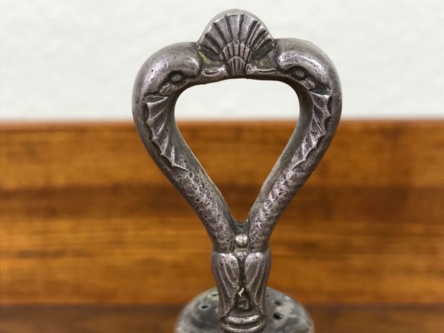 USMC Internation Silver Co Salt And Pepper Shakers With Stand Marked 05062 70 [Photo 9]