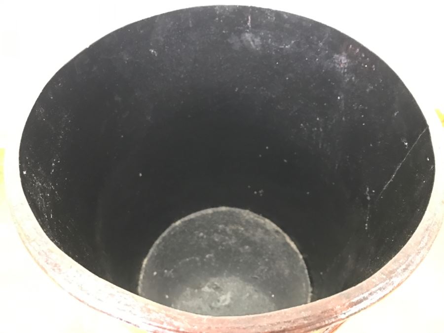 Vintage Hand Painted Floral Waste Basket [Photo 5]