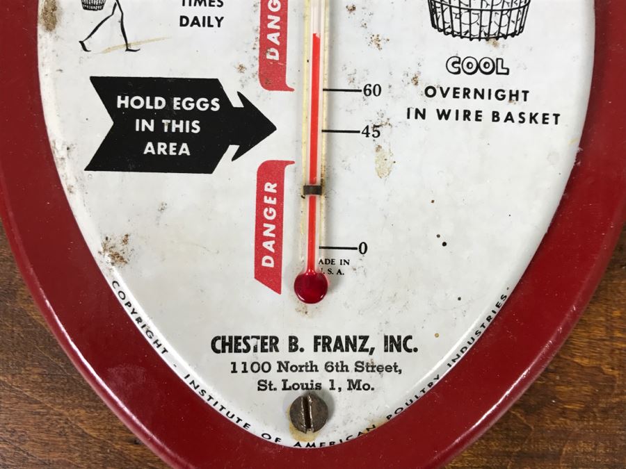 Vintage Advertising Egg Thermometer Institute Of American Poultry Industries [Photo 5]