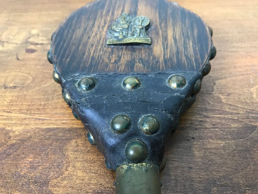 Small Vintage Wood And Brass Bellows [Photo 4]