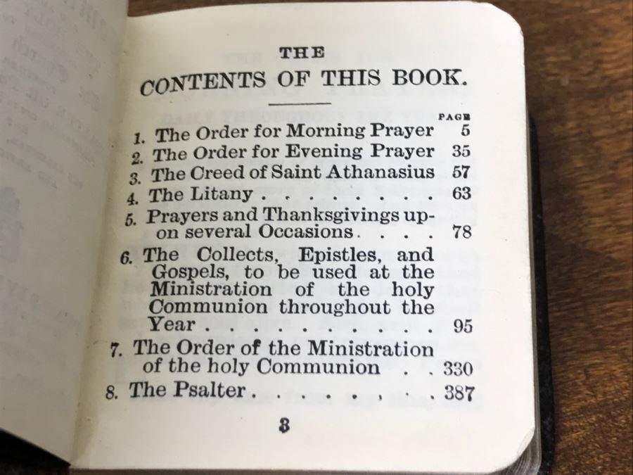 Vintage Miniature Book With Silver Embossed Cover The Book Of Common Prayer The Church Of England Printed By Eyre & Spottiswoode Printers To The King's Most Excellent Majesty London [Photo 22]