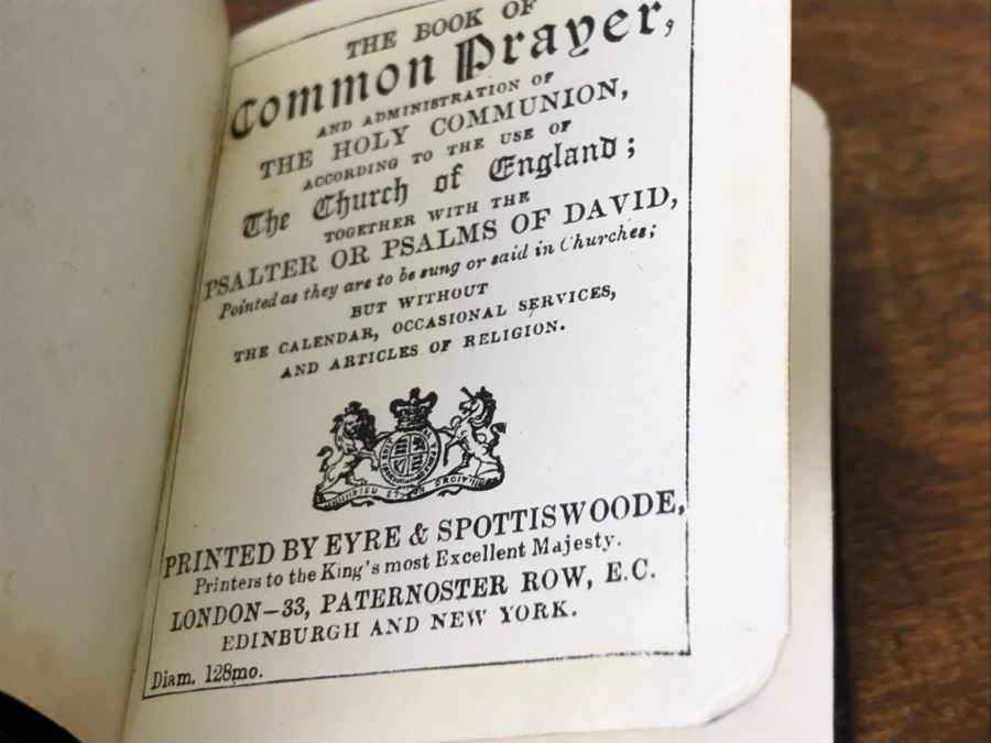 Vintage Miniature Book With Silver Embossed Cover The Book Of Common Prayer The Church Of England Printed By Eyre & Spottiswoode Printers To The King's Most Excellent Majesty London [Photo 19]
