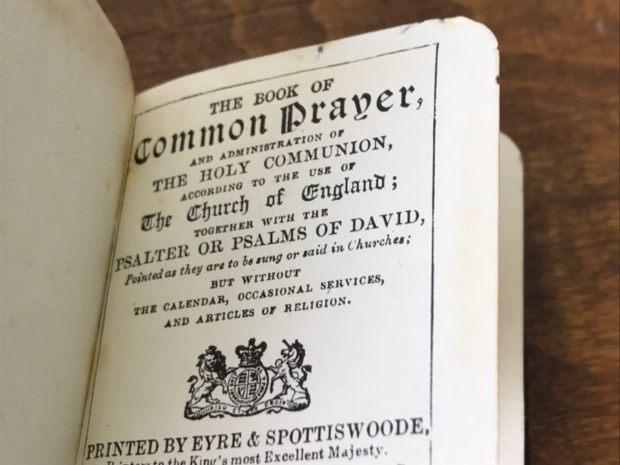 Vintage Miniature Book With Silver Embossed Cover The Book Of Common Prayer The Church Of England Printed By Eyre & Spottiswoode Printers To The King's Most Excellent Majesty London [Photo 20]
