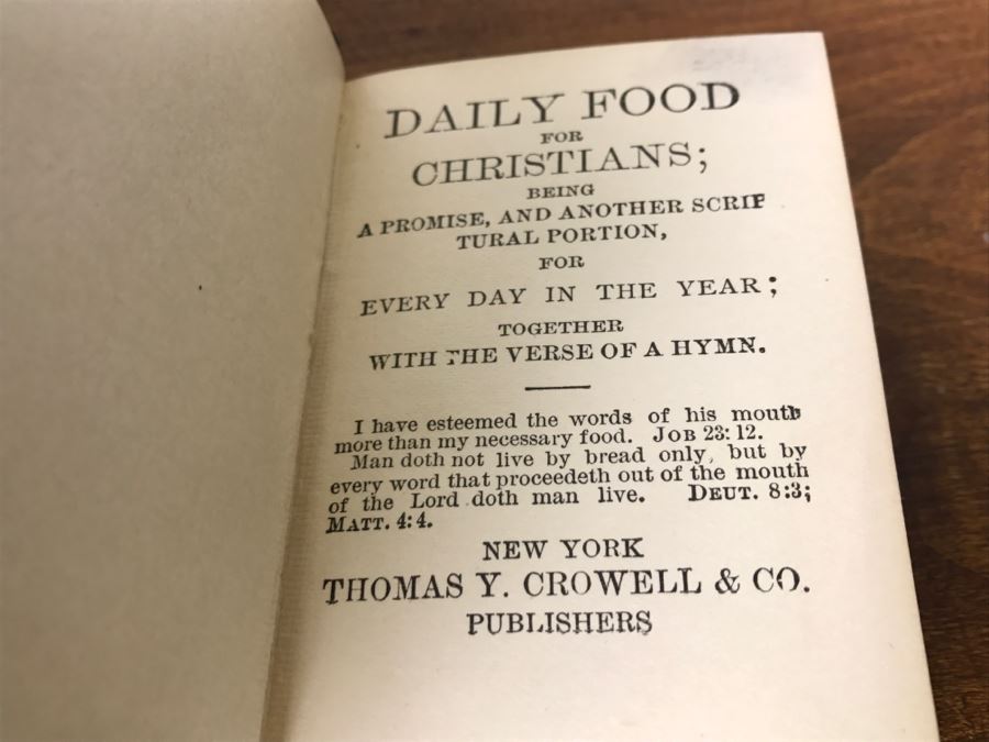 Vintage Miniature Book Daily Food For Christians Thomas Y Crowell & Co [Photo 5]