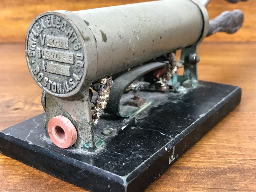 Vintage Curling Iron With Heater On Marble Base By Simplex Electric Heating Company - Not Sure If It Works [Photo 6]