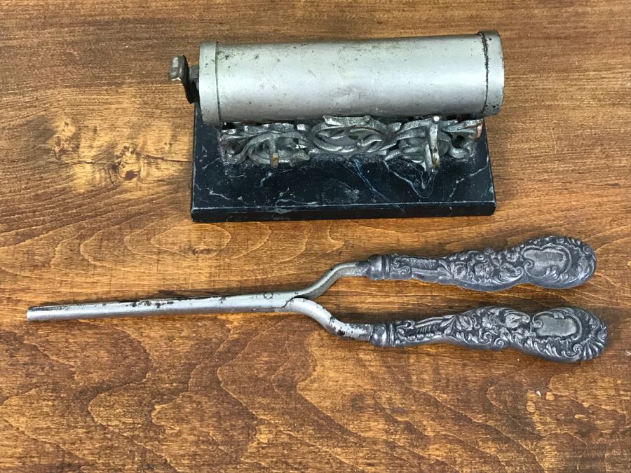 Vintage Curling Iron With Heater On Marble Base By Simplex Electric Heating Company - Not Sure If It Works [Photo 9]