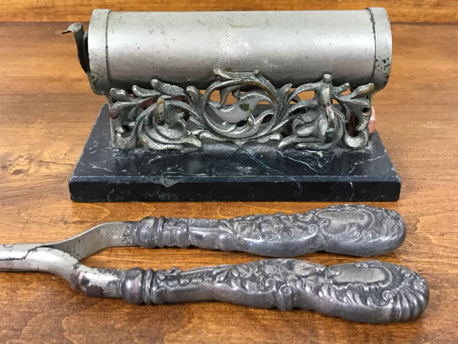 Vintage Curling Iron With Heater On Marble Base By Simplex Electric Heating Company - Not Sure If It Works [Photo 10]