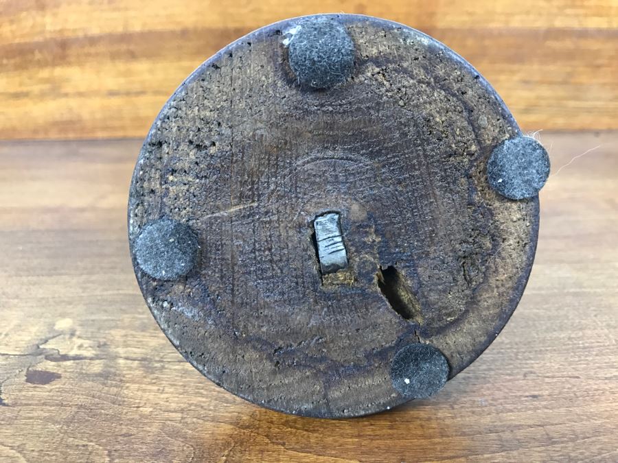 Antique Spiral Candlestick - Metal Piece Below Candle Rides Up Spiral To Push Candle Up [Photo 4]