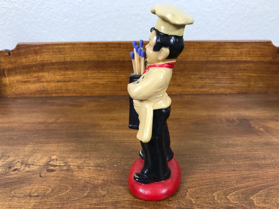 Vintage Italian Matchstick Holder Chef Figurine [Photo 8]