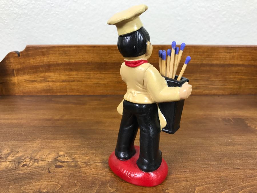Vintage Italian Matchstick Holder Chef Figurine [Photo 5]