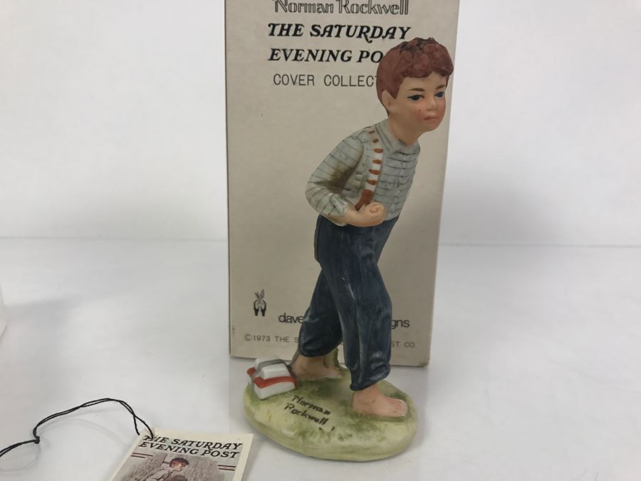 Vintage 1973 Norman Rockwell Figurine The Saturday Evening Post Dave Grossman Designs With Original Box Redhead [Photo 3]