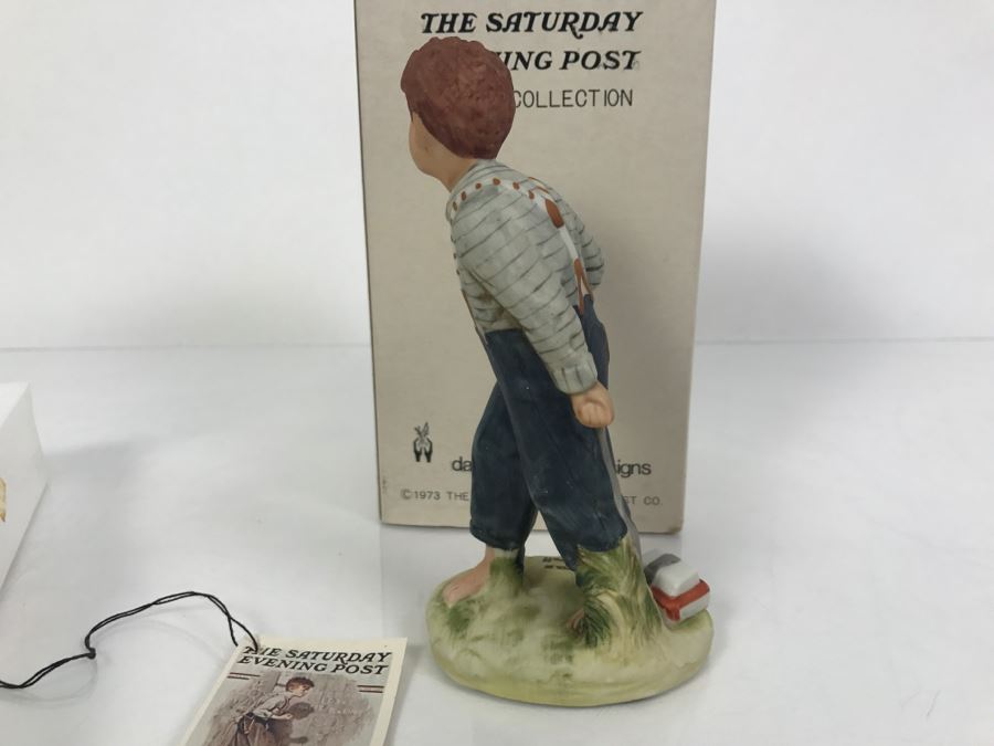 Vintage 1973 Norman Rockwell Figurine The Saturday Evening Post Dave Grossman Designs With Original Box Redhead [Photo 5]