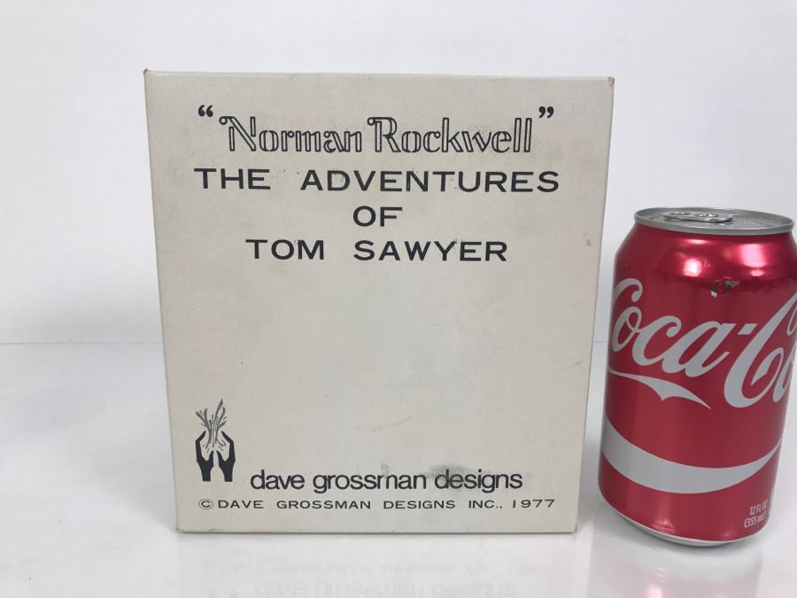 Vintage 1978 Norman Rockwell Figurine Dave Grossman Designs With Original Box The Adventures Of Tom Sawyer Limited Edition Take Your Medicine [Photo 2]
